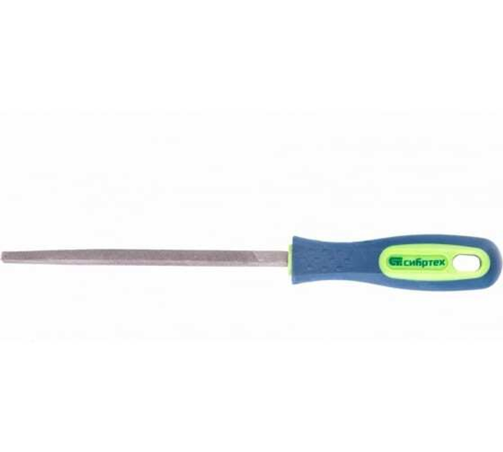НАПИЛЬНИК 150 ММ ТРЕХГРАННЫЙ ДВУХКОМПОНЕНТНАЯ РУКОЯТКА №2 СИБРТЕХ 16024