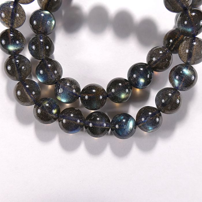 Бусина из лабрадора (Канада), класс ААА, шар гладкий 10 мм