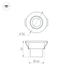 Светодиодный светильник LTM-R52WH 3W Day White 30deg (Arlight, IP40 Металл, 3 года) 014914