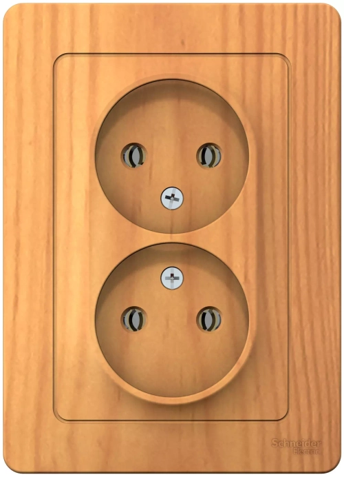 РОЗЕТКА С/У 2-я б/з/к б/шт.16А 250В, ясень BLNRS000025