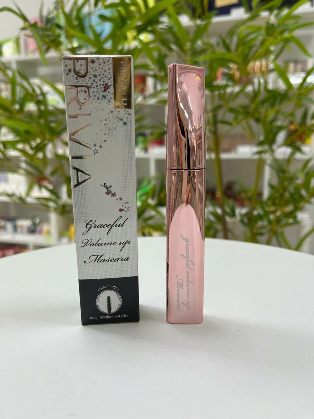 Тушь для ресниц Privia "Graceful Volume", кремовая текстура, эффект объема, черный, 10 мл