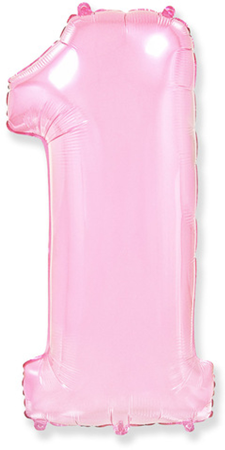 Цифры 102 см "Нежно-розовые металлик" с гелием
