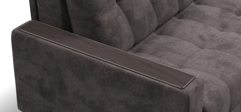 Диван Босс Велюр Алькантара серый