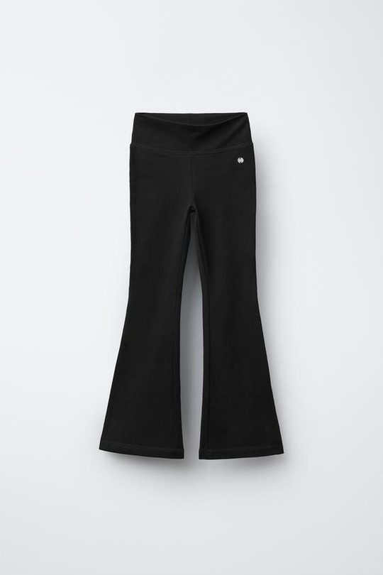 ZARA РАСКЛЕШЕННЫЕ ЛЕГИНСЫ, ЧЕРНЫЙ