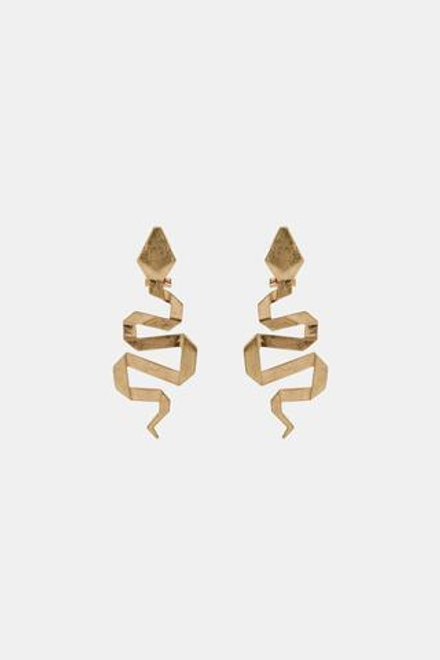 ZARA МЕТАЛЛИЧЕСКИЕ СЕРЬГИ «ЗМЕЯ», ЗОЛОТИСТЫЙ