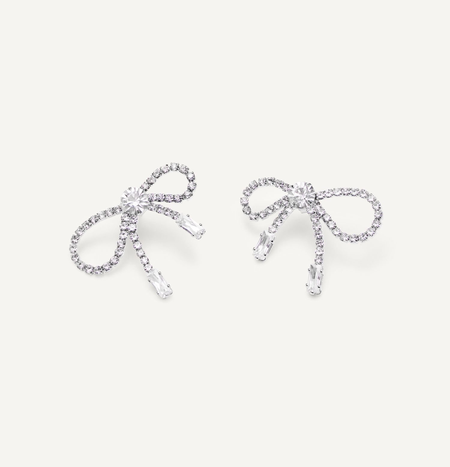 Серьги Luxe Glow Bows Earrings - Silver
