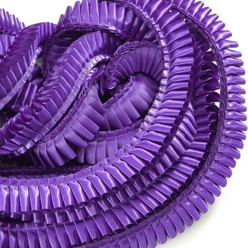 Лента плиссированная для наградных розеток. Цвет СИРЕНЕВЫЙ. Код цвета 45В.