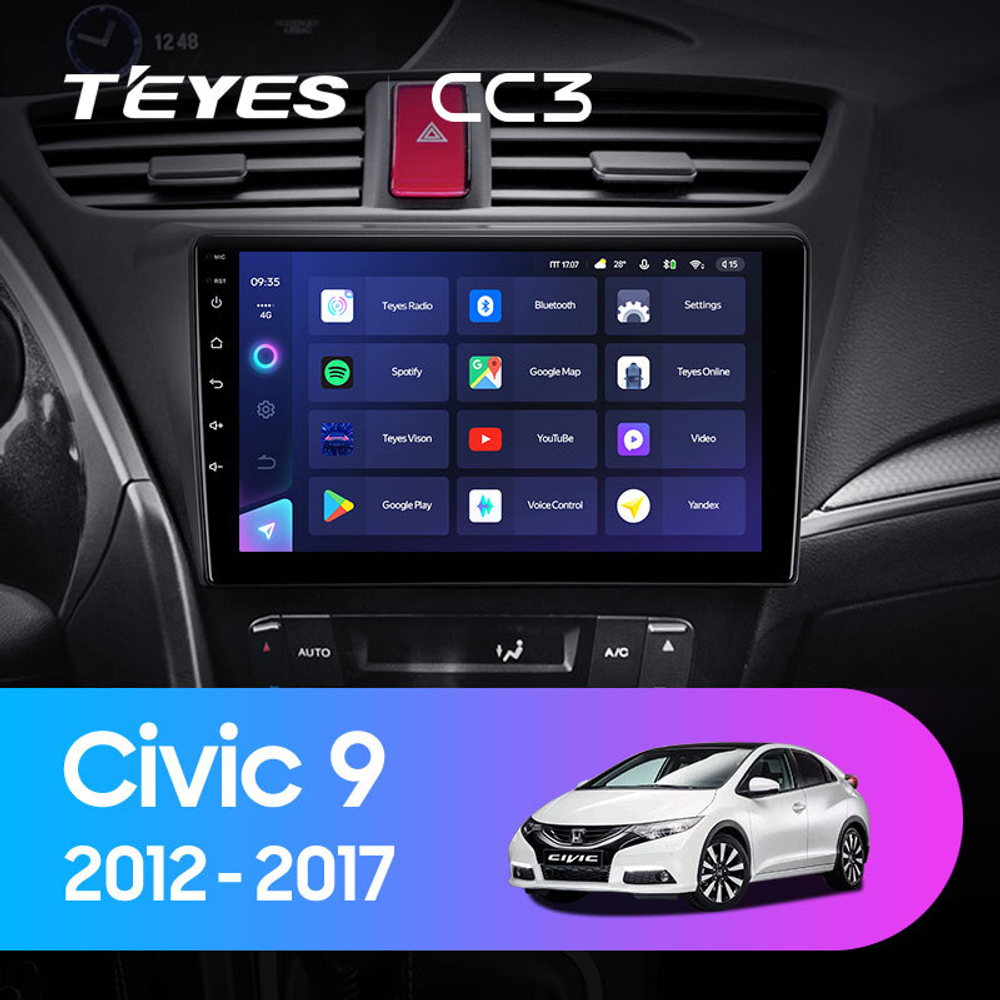 Teyes CC3 9" для Honda Civic 9 2012-2017