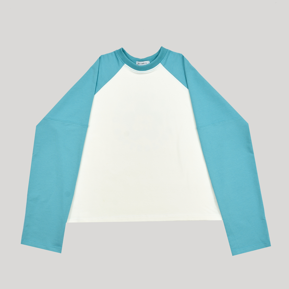 LS T-Shirt Raglan Duo Delphinium