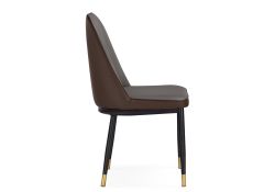 Стул на металлокаркасе Flor gray / brown / black