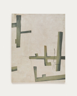 Fida Зеленый абстрактный холст 180 x 140 см