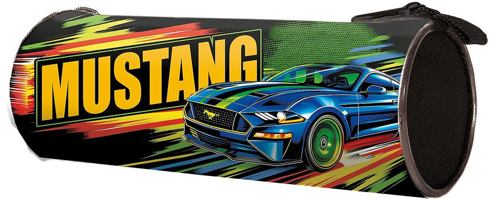 Пенал-тубус на молнии большой печать на ткани 195/85 "Мустанг 2025" (Пчелка)