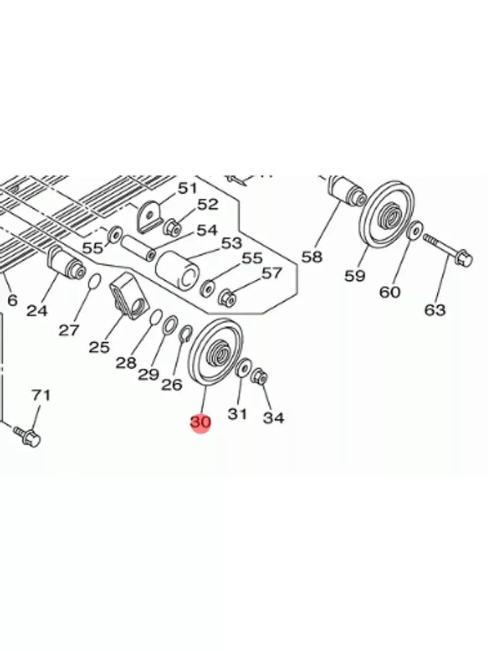 Ролик подвески гусеничного трака 8ES4731000