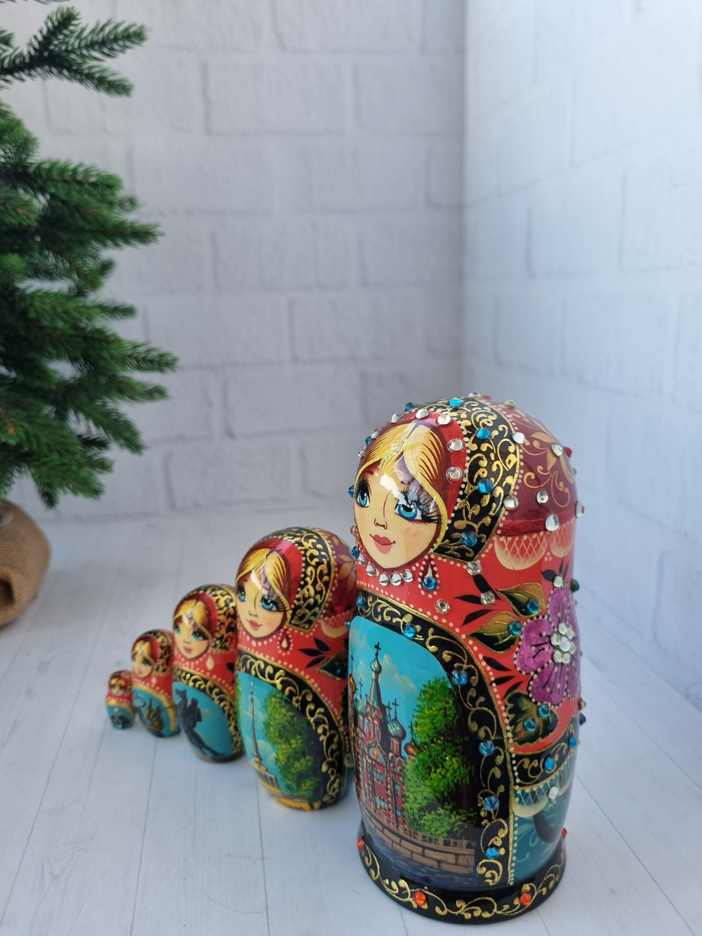 Матрешка Виды города 5мест 15см