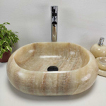 Раковина из оникса Oval Yellow Donut OD-61104 (55*38*15)