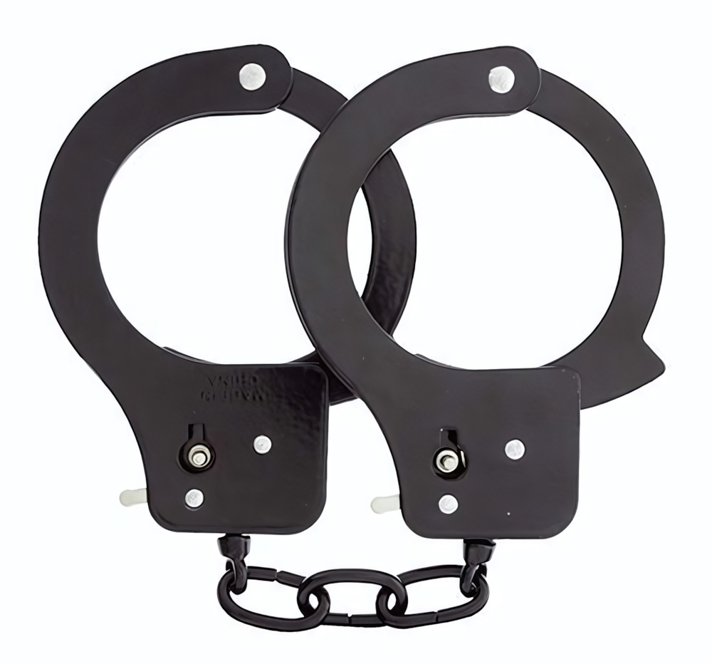 Чёрные наручники из листового металла BONDX METAL CUFFS BLACK (Цвет: черный)