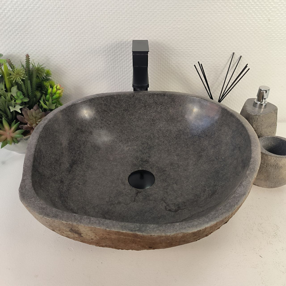 Раковина из речного камня RS-6939 (51*48*15)