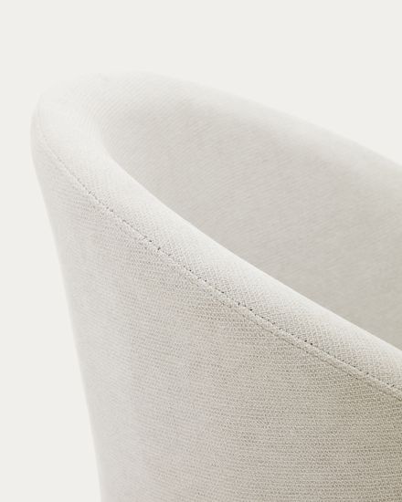 Marvin Поворотный стул из бежевой синели с ножками из ясеня La Forma Испания 