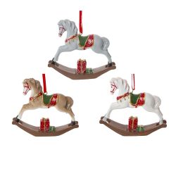 GAEM Фигурка декоративная подвесная "Лошадка-качалка", L10 W2,5 H9 см, 3в.