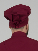 Колпак повара кондитера бордовый "Вишня"