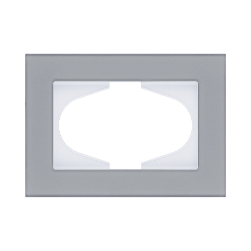 Рамка для двойной розетки, стекло серый Kollinger Reflex MG RM120GY