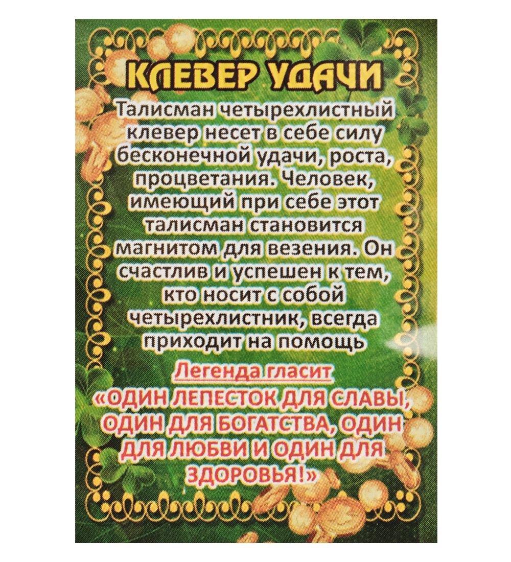 AM-3293 Фигурка кошельковая «Клевер удачи» (латунь)