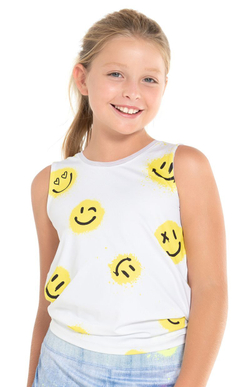 Футболка для мальчика теннисная Lucky in Love Novelty Print Smiles For Miles Tie Back Tank - multicolor