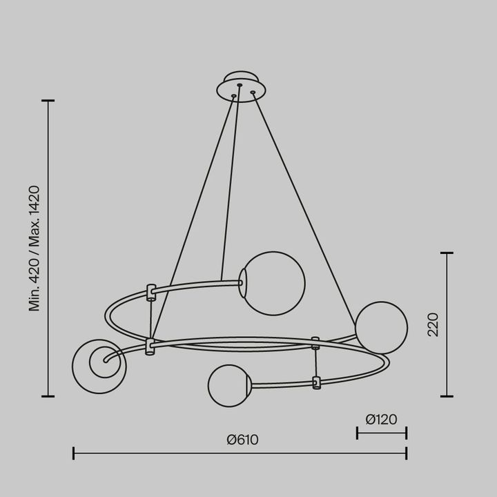 Подвесная люстра Maytoni Balance MOD317PL-04B