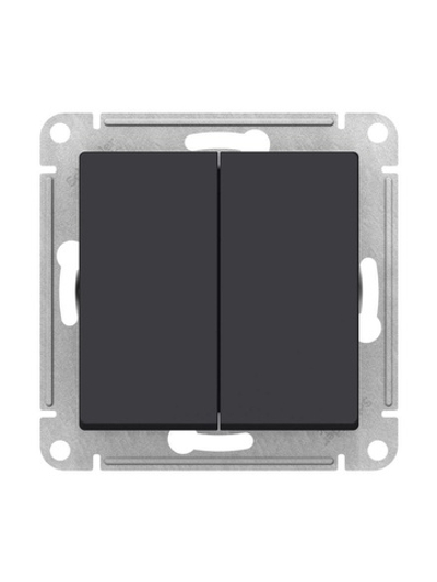 Переключатель перекрестный 2-кл. AtlasDesign 2хсх.7 10АХ механизм карбон SE ATN001073