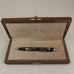 Ручка шариковая с ручной росписью Палех "Роскошный виноград" в футляре