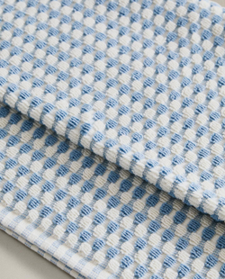 Zara Home - Хлопковое банное полотенце с текстурой, синий, 100х180 см