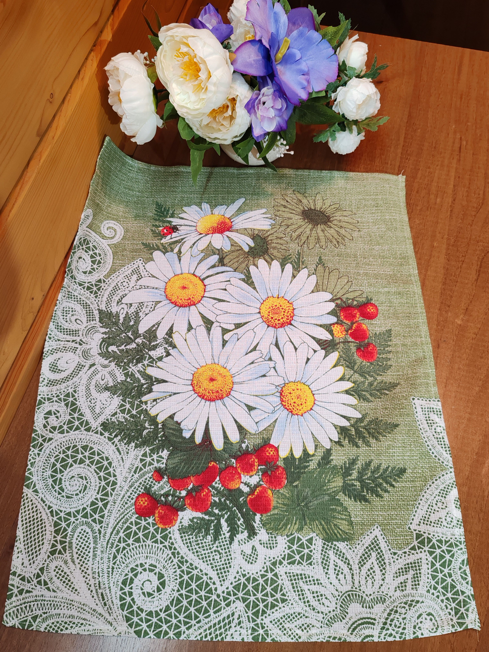 Набор кухонных полотенец, 3 шт , 45х60 см , рогожка