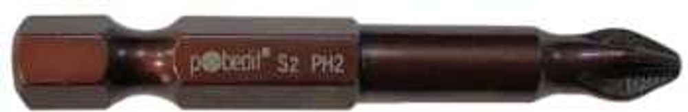Бита DELUXE, PH 3х50 мм, S2+Bronze+AntiSlip, Pobedit 2 шт. блистер