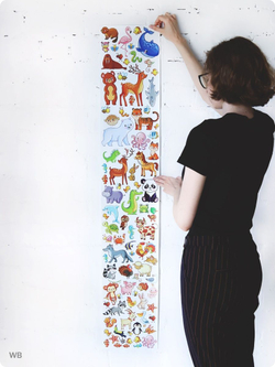 Интерьерные виниловые наклейки большие воздушные шары на стены в детскую, дома, облака, пейзаж