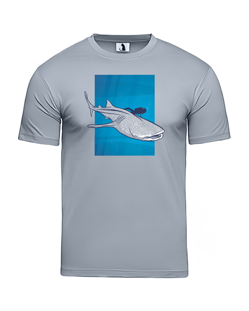 Футболка Китовая акула мужская серая