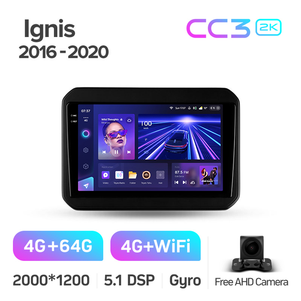 Teyes CC3 2K 9"для Suzuki Ignis 2016-2020