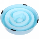 Миска пластиковая для медленного кормления «Колор-Собака» 21*18,5*4,5см цвет нежно-голубой