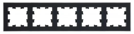 Рамка Systeme Electric ATLASDESIGN Nature 5-постовая стекло черный матовый 38698