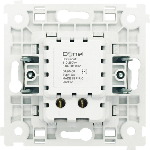 USB зарядное устройство DC 5-12V, 1.67-3A, макс.20W, типа A+С, серия DA