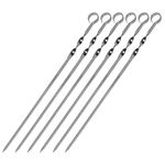 НАБОР плоских шампуров 6 шт. размер 450х10х1,5 мм, ЧЕХОЛ ДЛЯ ХРАНЕНИЯ В КОМПЛЕКТЕ, нержавеющая сталь, 701735