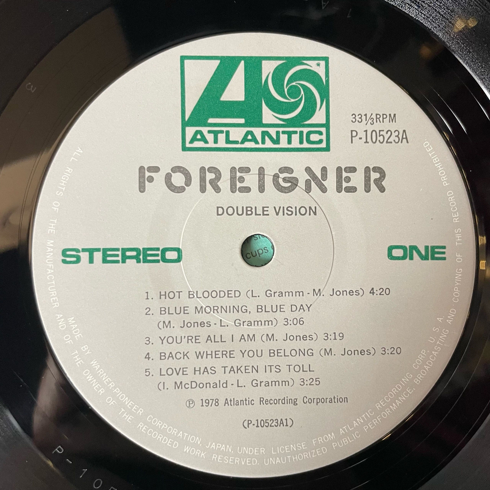Винтажная виниловая пластинка LP Foreigner Double Vision (Япония 1978) (Оби) Hot Blooded