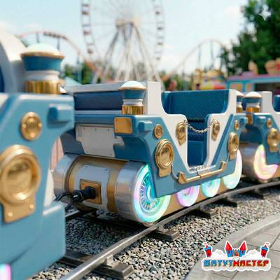 Рельсовый аттракцион для детей «Звёздный странник», 6 кабинок, 12 мест