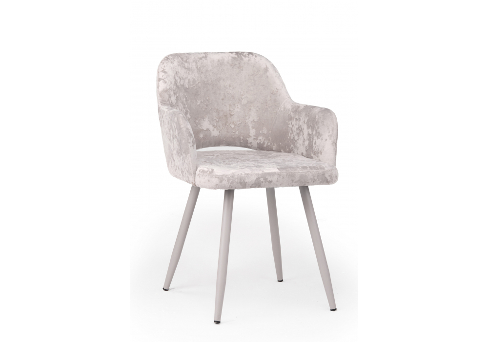 Стул на металлокаркасе Woodville Эолин латте (simple 008), серый