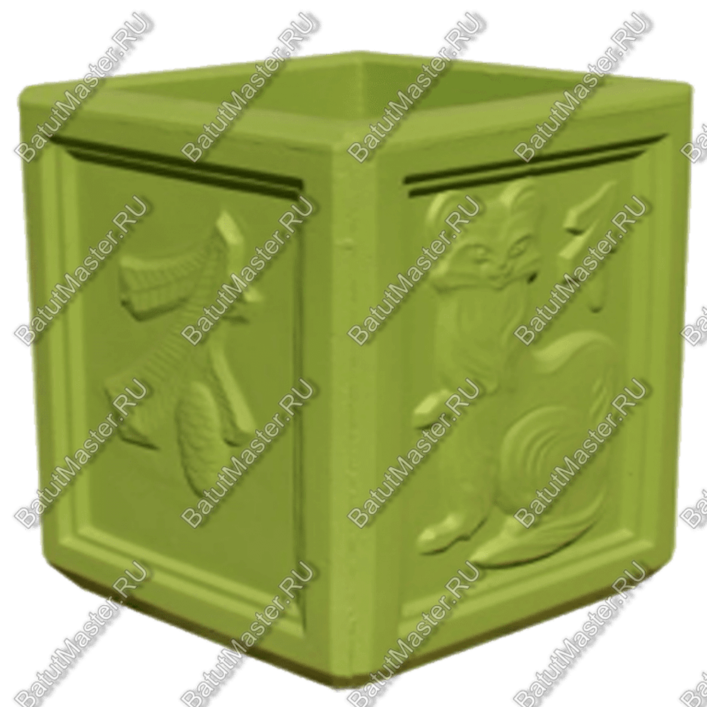 УРНА ЧЕТЫРЕХГРАННАЯ "СОБОЛЬ", ОКРАШЕННАЯ