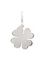 Фото подвески Клевер средний из серебра, вид сзади.