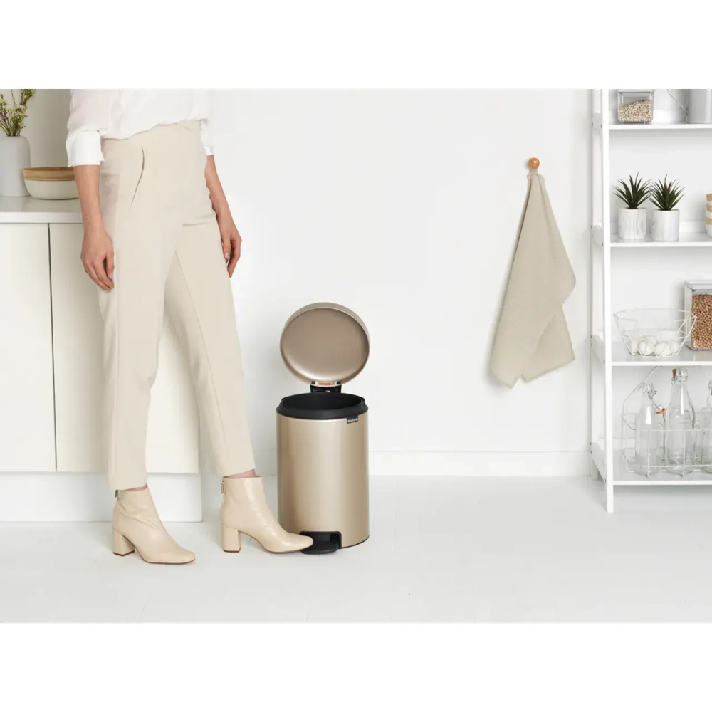 Brabantia NewIcon Контейнер для мусора Gold Metalic, 12 л.
