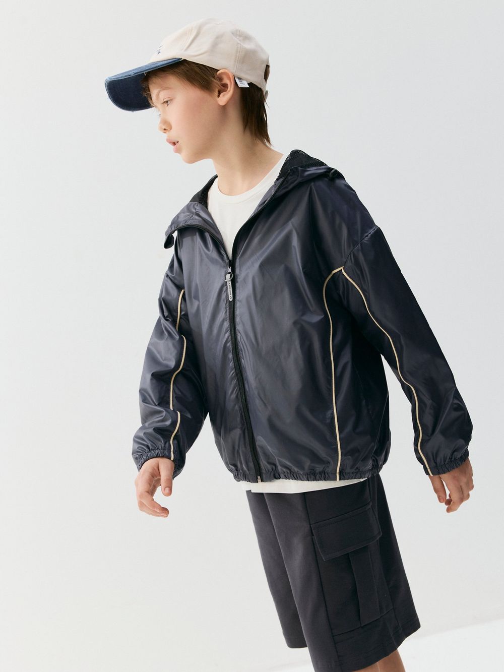 Ветровка на сетчатой подкладке "Графит" 7+