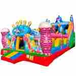 Коммерческий надувной батут  «В гостях у моря 2» с горкой, 10*5*5 м