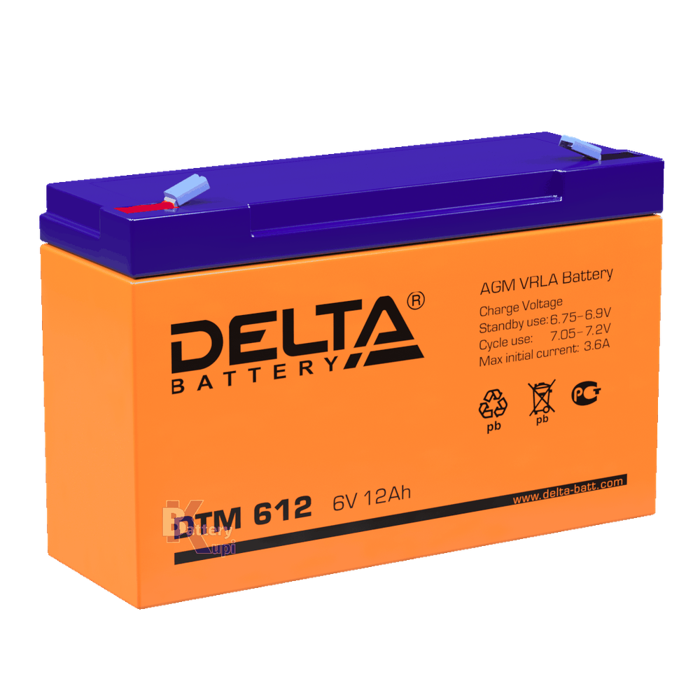 Аккумулятор Delta DTM 612 (AGM)