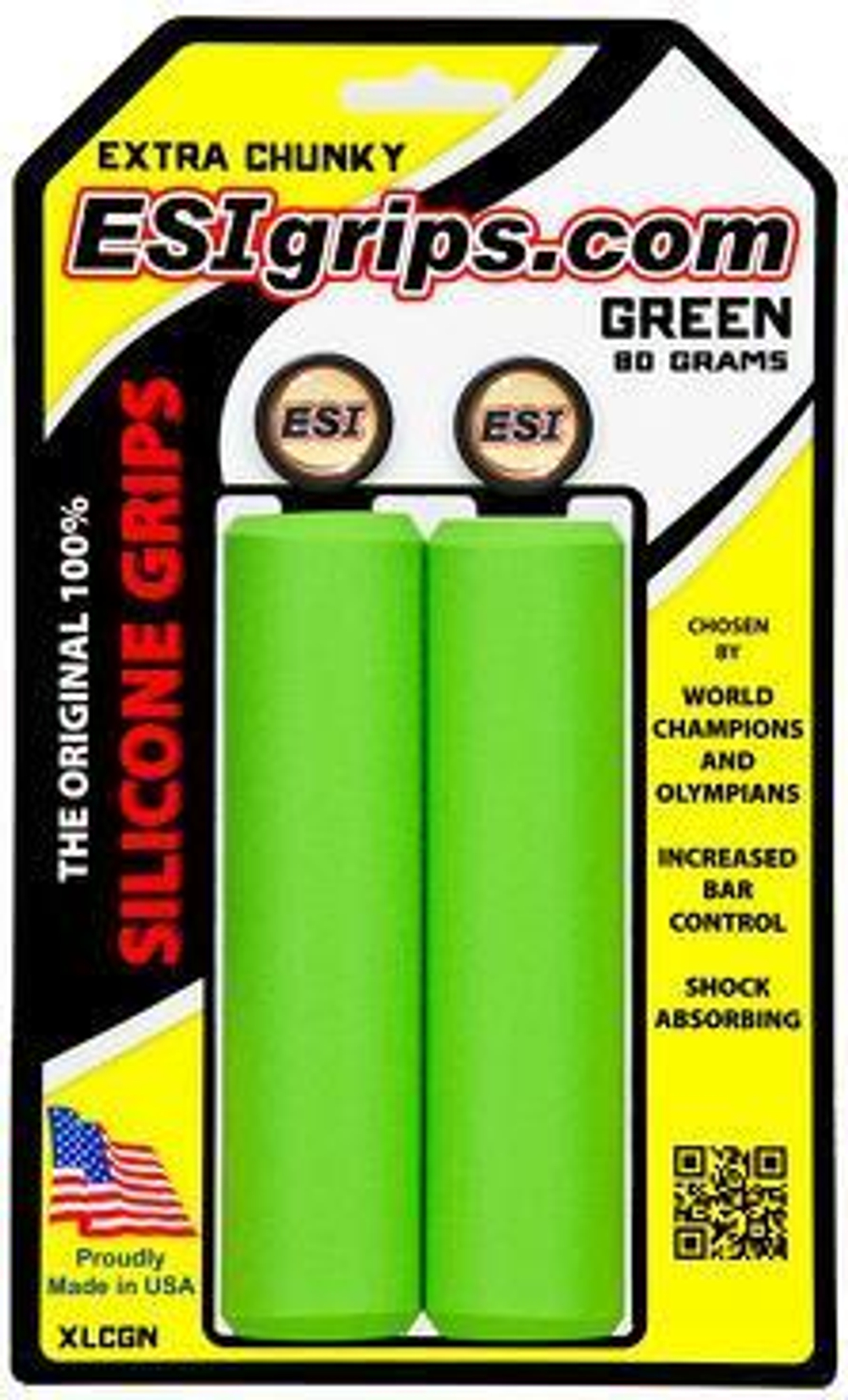 Грипсы ESI Extra Chunky, Green XLCGN